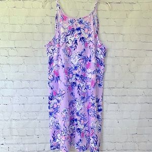NWOT Lilly Pulitzer Light Lilac Trunks in the Air Margot Swing Dress size L